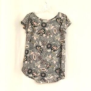 LOFT Outlet Cap Sleeve Floral Blouse